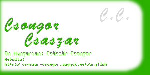 csongor csaszar business card