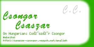 csongor csaszar business card